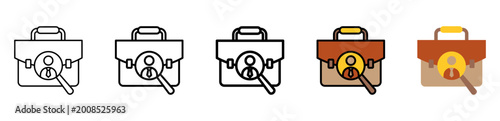 Foto Work Icon Collection With Different Styles And Colors