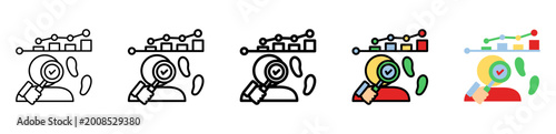 Konstfotografi Trace Icon Collection With Different Styles And Colors