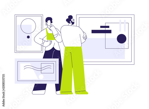 Appreciate art isolated cartoon vector illustrations.