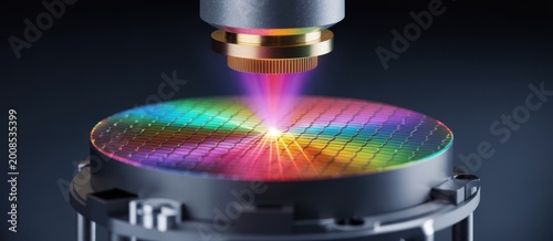 Hightech semiconductor wafer manufacturing process with laser lithography and light diffraction