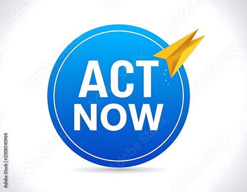 Motivational Act Now Button Design Concept.