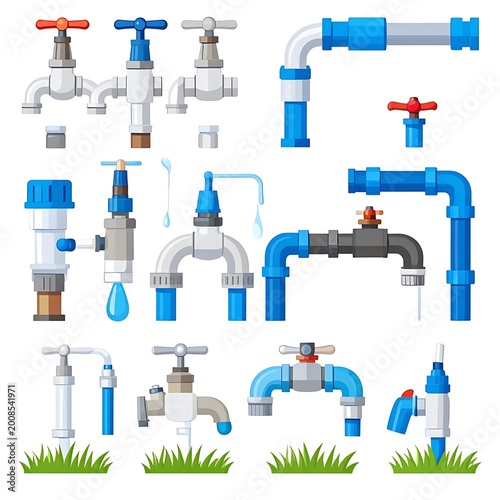 Plumbing fixtures and pipe fittings collection.