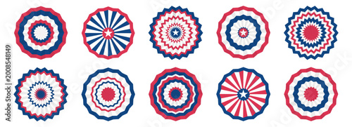 Fényképezés Paper fans and stars in American colors
