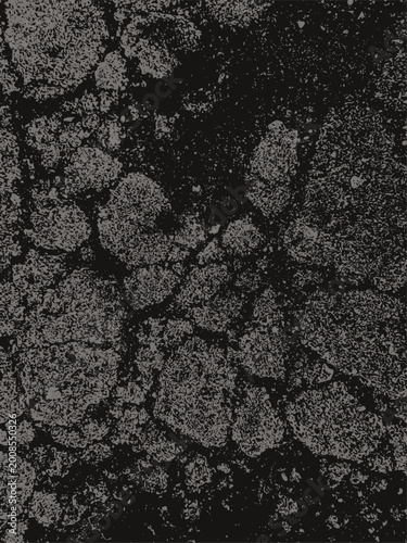 Dark cracked grunge texture, distressed black stone and dried earth background
