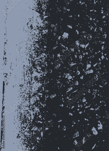 Blue-gray and dark gray industrial grunge background, distressed concrete and gravel texture