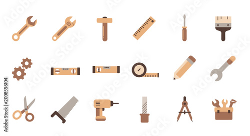 Foto Collection of various hand tools.