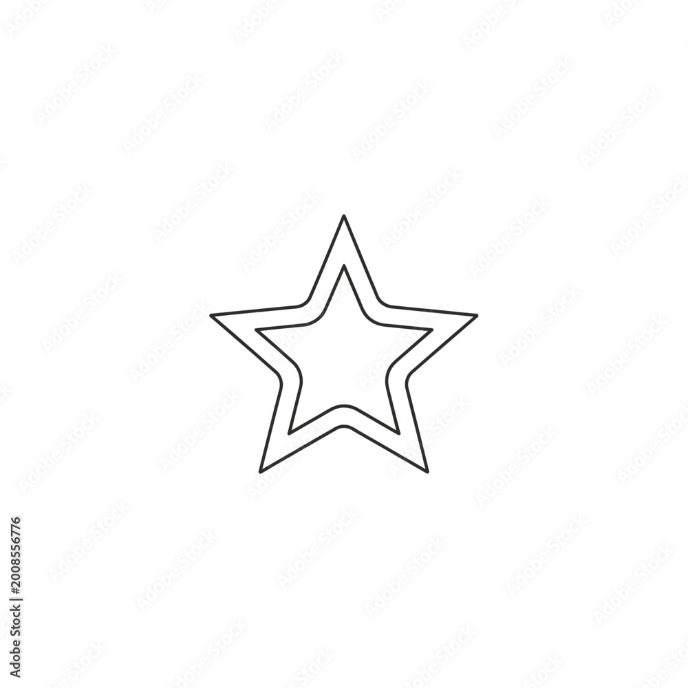Obraz premium Simple Outline Star Shape Graphic Element.