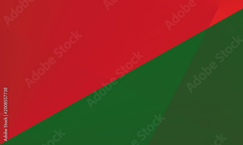 Geometric abstract background with red and green triangle shapes
