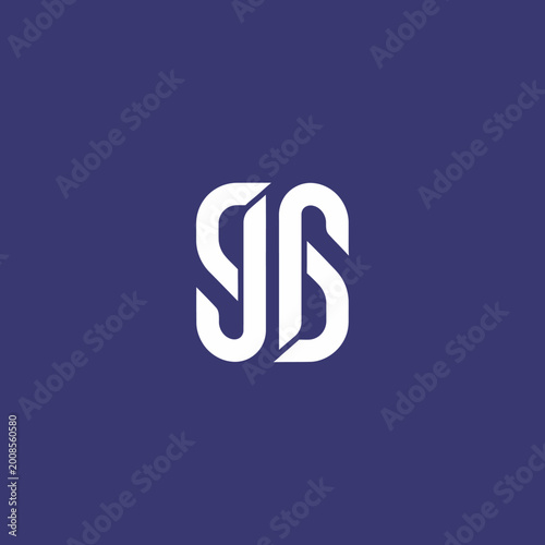 Modern Abstract Double S Letter Logo Design.