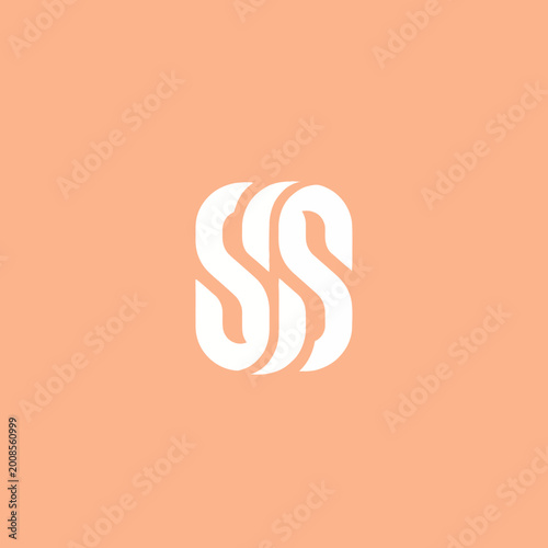 Abstract Geometric Symbol with Three Interlocking S Shapes.