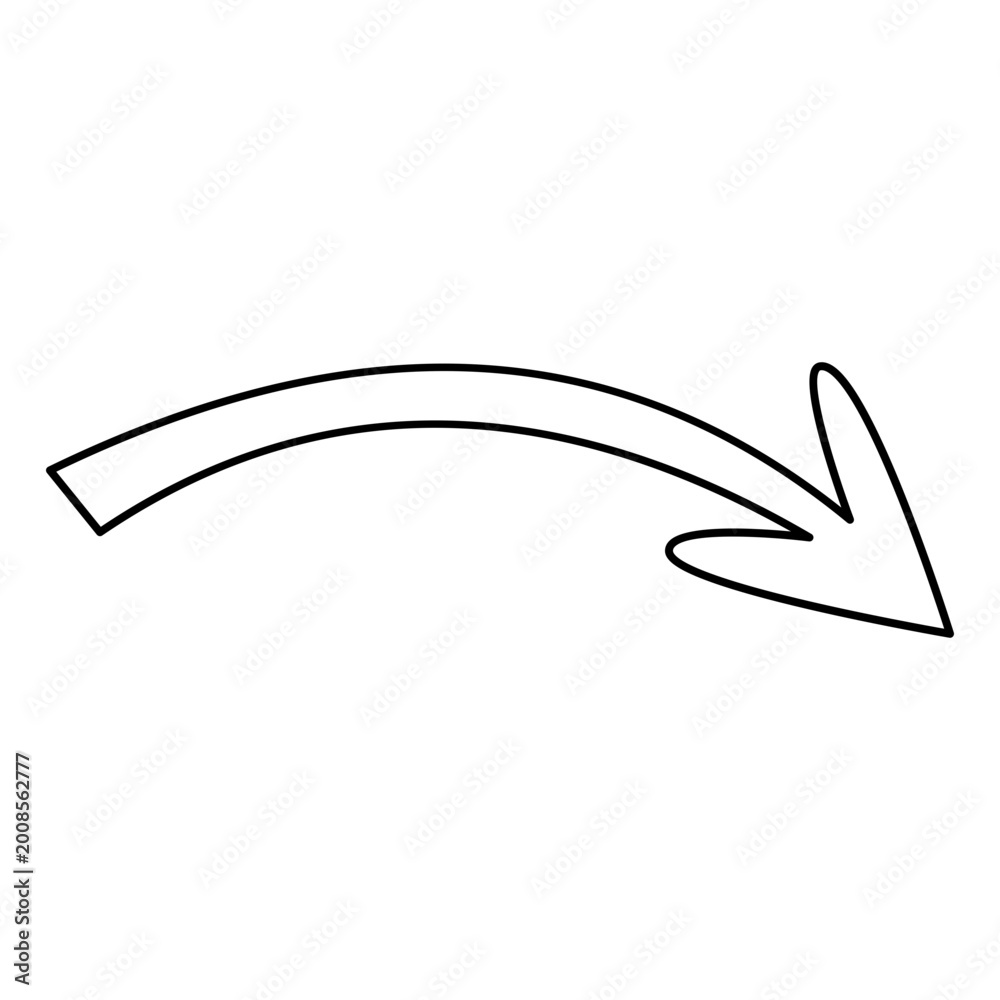Obraz premium Minimalist Outline Arch Arrow
