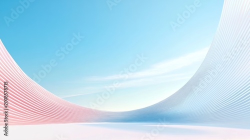 Blue Sky Background E-commerce Product Exhibition Stand