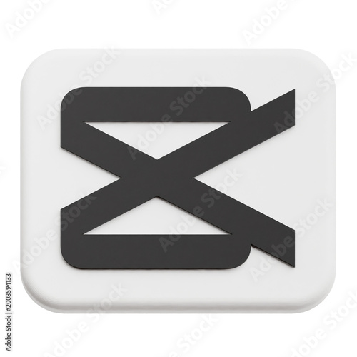 Capcut 3D Icon Isolated On The Transparent Background