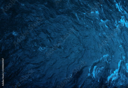 Dark blue streaming water river 