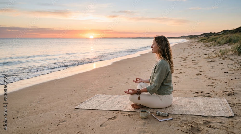 Fototapeta premium woman on the beach