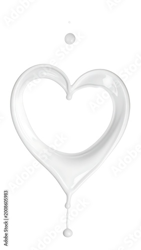 Heart shape made of liquid.