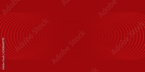 Red abstract background with glowing geometric lines. Modern shiny red gradient diagonal rounded lines  light