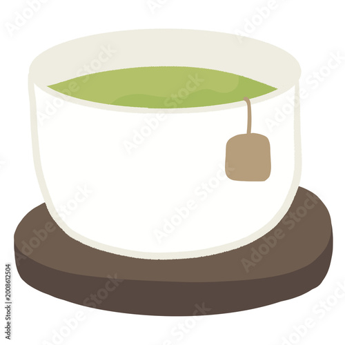 Cuadro en lienzo Green tea cup