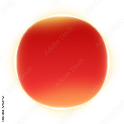Foto Vibrant red gold pointy header component with sharp edges and glowing light effe