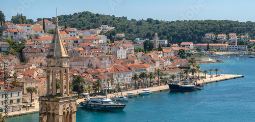 panoramic view of the town of Hvar on the island of Hvar in the Adriatic Sea
