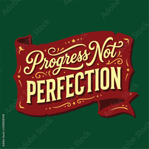 Progress Not Perfection Banner.