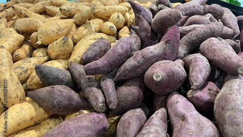 Pile of sweet potato at local market