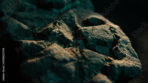 Valokuva Rock texture with cavities and soft light cinematic natural background