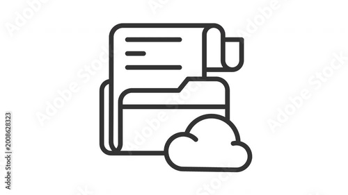 Animated cloud data icon