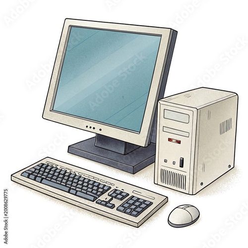 lcd monitor with blue screen