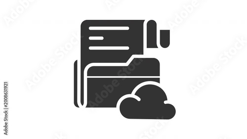 Animated cloud data icon