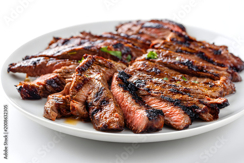 Delicious Classic Mexican Carne Asada on a Full Plate Ready to Savor and Enjoy with Family and Friends