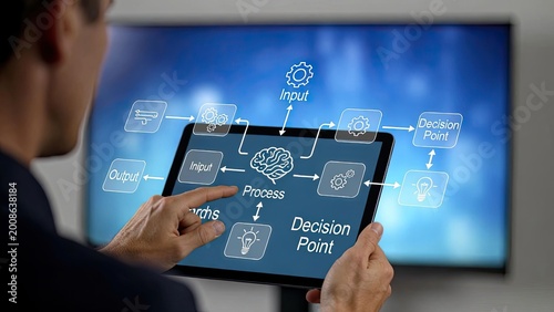 Ai automation process in business decision making and input analysis in technology environment