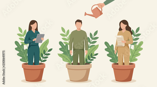 Foto Nurturing professional growth and development of employees with support and care