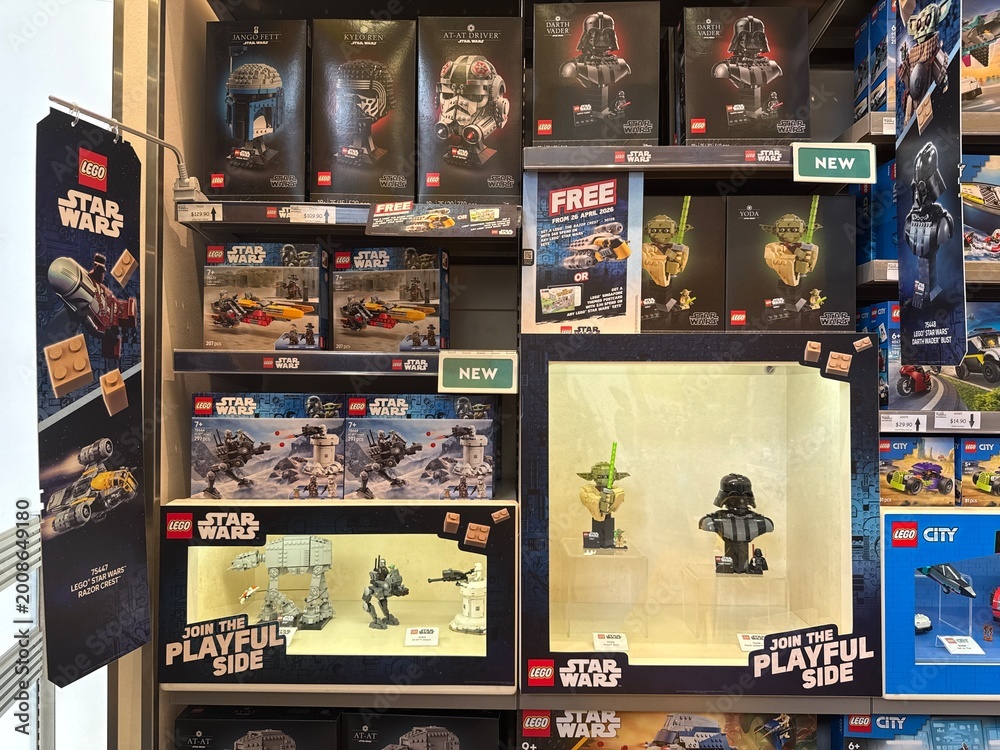Fototapeta premium April 2026, Singapore: Lego Star Wars toys