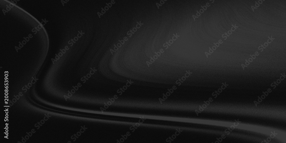 Fototapeta premium abstract black background with static fluid flow the surface of black satin or silk fabric
