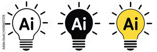 Artificial intelligence in hand icon set, human and AI collaboration or service symbol, technology assistance and digital support concept vector