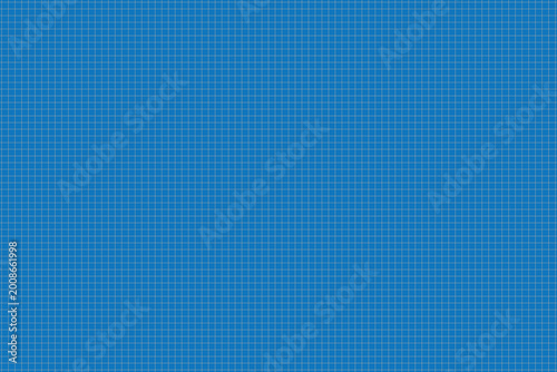 Squared wide blue grid paper. Notebook sheet blank. Mathematics pattern. Typography sample for making notebooks production, for school. Education background. Blue grid texture on a white background.