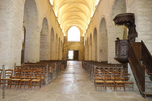 L'abbaye Saint -Pierre, ancienne abbaye bénédictine, village de Baume les Messieurs, département du Jura, France