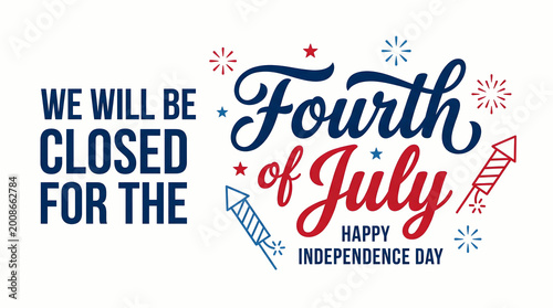 4th of July, Independence day, Happy holiday sign