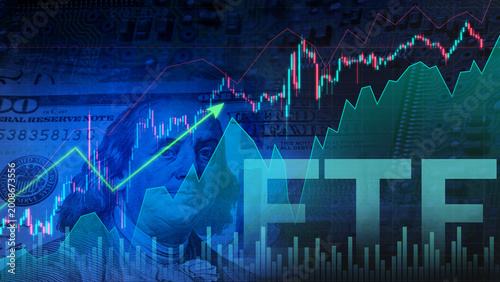 ETF Investment Growth line chart uptrends