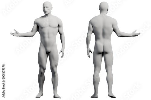 Male figure model in studio pose