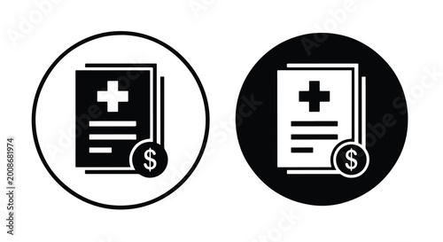 healthcare savings app icon design - Minimalist, flat icon, outline, glyph, linear, clipart, sticker - icon set