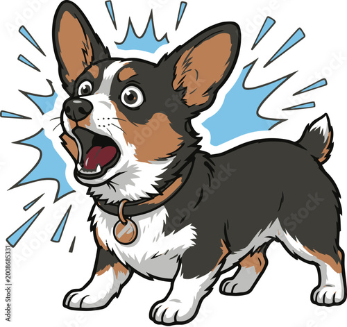 Cute Dog Illustration, Adorable Puppy Character Minimal Modern Vector Design