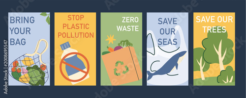 Photos Green eco posters set