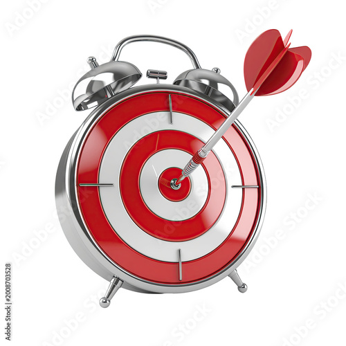 Alarm Clock with Dart in Bullseye