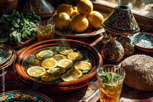 Moroccan Lemon Herb Tagine Dish