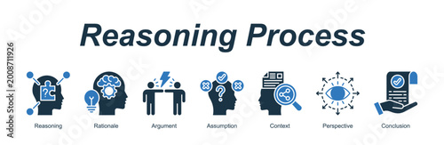 Fotografia Reasoning Process banner web icon vector illustration concept with an icon of Re