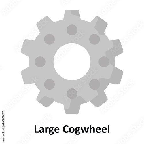 Foto Large Cogwheel Vector Icon which can easily modify or edit