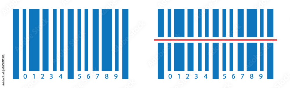 Obraz premium Barcode scan product icon, vector illustration
