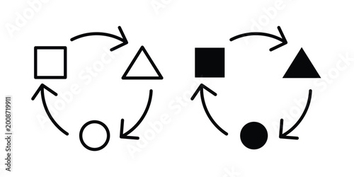 Canvastavla Adaptation icon editable stroke. Linear and flat icons